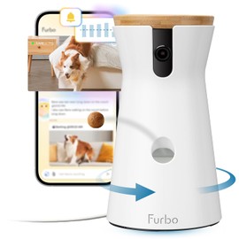 Furbo Cámara para Perros 360°: Desbloquea Funciones Smart c/Plan de Pago. Seguridad, Dispensador Rotatorio, Audio 2 Vías. (Suscripción Requerida, Mínimo 3 Meses)
