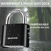 2 Pack 4-Digit Combination Lock, Heavy Duty Padlock Metal, Outdoor