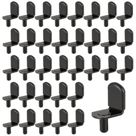 Shelf Pins, 100 Pcs Shelf Support Pegs 5mm Cabinet Shelf Pins L-Shaped Shelf Pins Style Metal Adjustable Shelving Pegs with Rubber Sleeve for Wood Shelving Cabinet Bookcase