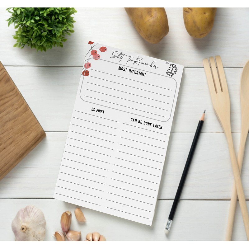 Inkdotpot Daily Planner List Pad Notepads Memo Pad, Undated To-Do