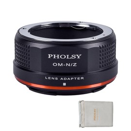 PHOLSY OM to Nikon Z Mount Adapter, Lens Adapter Compatible with Olympus Zuiko OM Lens and Nikon Z Camera Body, Compatible with Nikon Z fc, Z30, Z9, Z8, Z6 ii, Z7 ii, Z6, Z7, Z5, Z50