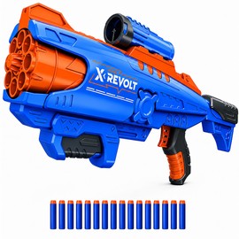 KOKEBUKA Foam Dart Blaster Toy Gun for Boys 8-12 - Pump Action Sniper Rifle with Rotating Barrel & Tactical Scope - Includes 16 Universal Soft Darts - High Capacity Outdoor Battle Gift for Kids