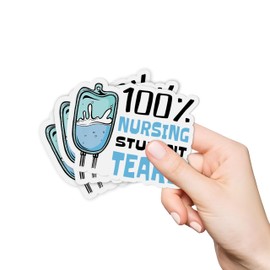 (3Pcs) Nursing Student Tears Sticker Nurse Sticker Medical Sticker Floral Heart Sticker Waterproof Die-Cut Vinyl Decal for Water Bottle Laptop Kindle Booktok Nursing Worker Gifts (3 Inches)