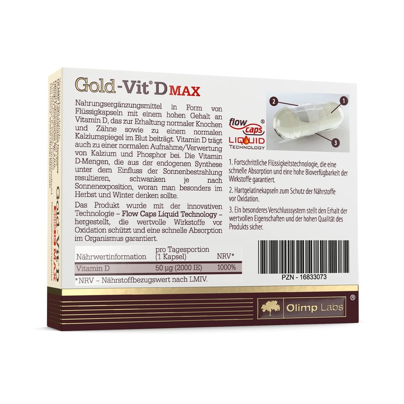 Olimp Labs - Vitamins - Gold-Vit D Max 2000. Dietary