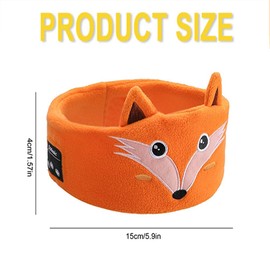 Kids Wireless Headphones Adjustable Over The Ear Headband With Sleep Music Eye Mask for Children, Baby & Toddlers - Thin Speakers & Super Soft Fleece