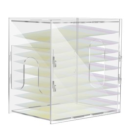 Foribyw Breast Milk Storage Organizer Clear Acrylic Breastmilk Freezer Organizer Detachable Breast Milk Storage Tower for Fridge Freezing Breast Milk