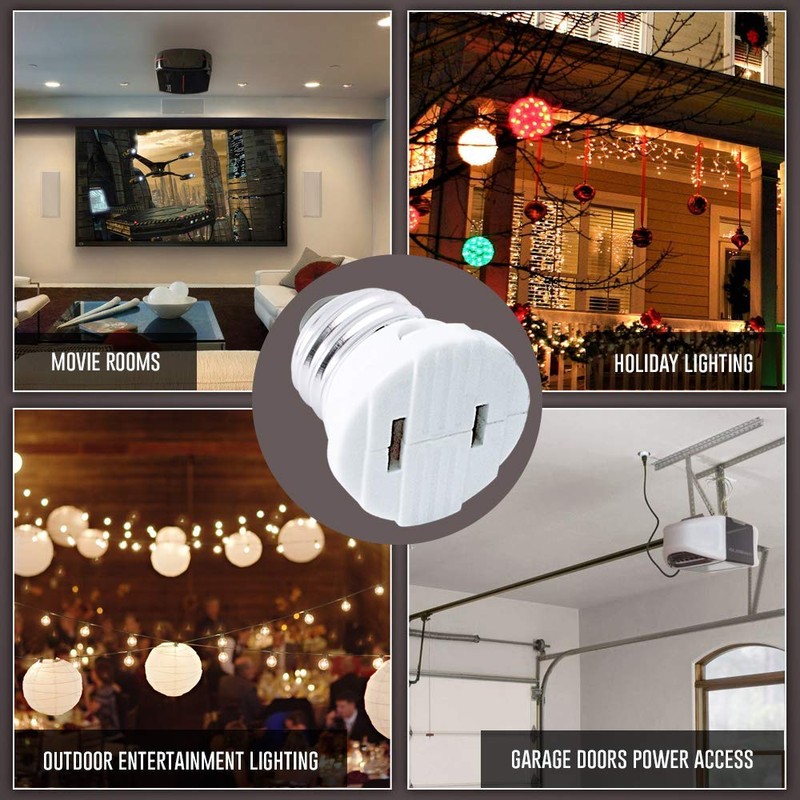 E26/E27 Standard Medium Light Socket Extender Rated 150W 4.5 inch,