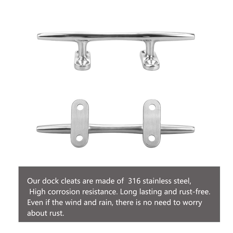 Boat Dock Cleat 6 inch Boat Cleat Open Base, Marine