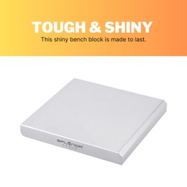 Splenor Tools Steel large cavity Bench Block - Flat Anvil Jewelers - Solid Metal Bench Block for Jewelry Repairing & Metal Stamping