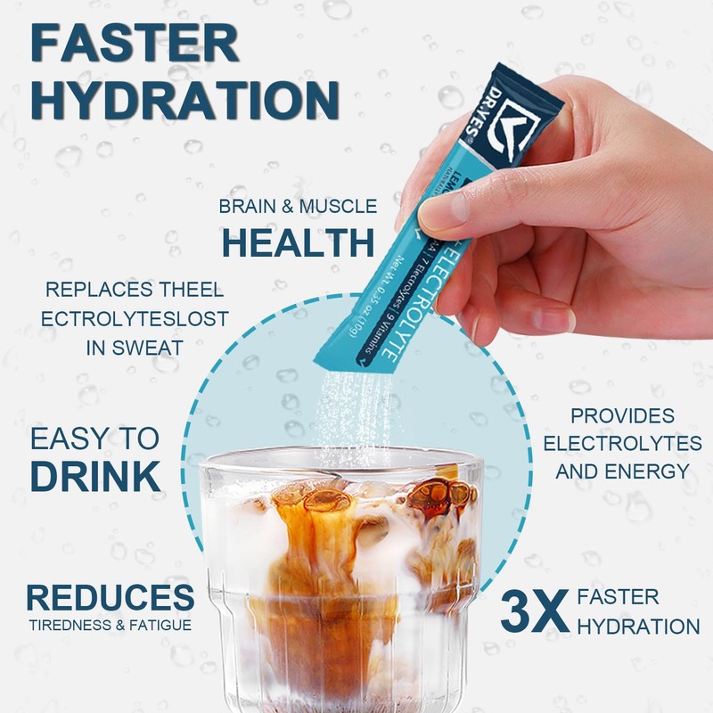 DR.YES Electrolytes Powder with Potassium, Sodium, Zinc & Vitamins, Rapid