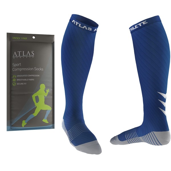 Atlas Athlete Bas de Contention Femme Homme – Chaussettes De Contention Pour Le Sport (Running, Handball) – Compression Graduée