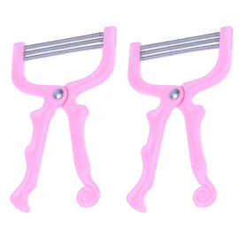 EXCEART 2 Pcs Manual Facial Hair Removers Practical Hair Epilators Face Hair Threading Spring Epilator Full Body Hair Puller Plucker Beauty Tools, Pink
