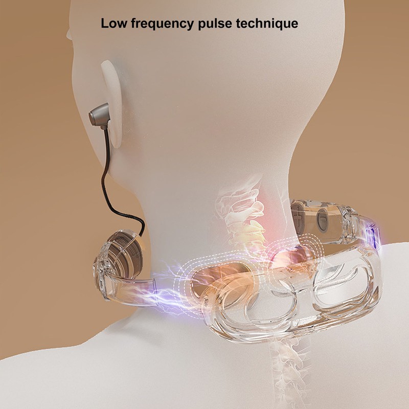 Portable Neck Massager Multifunction Electric Pulse Bluetooth Headset Relieve Fatigue