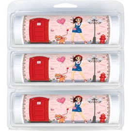 Premium Travel-Size Mini Toilet Paper Rolls | Convenient Plastic Dispenser | Toilet, Porta Potty & Outhouse Humor (3-Pack) (015 Keep Calm Porta-Potty Cute Girl)