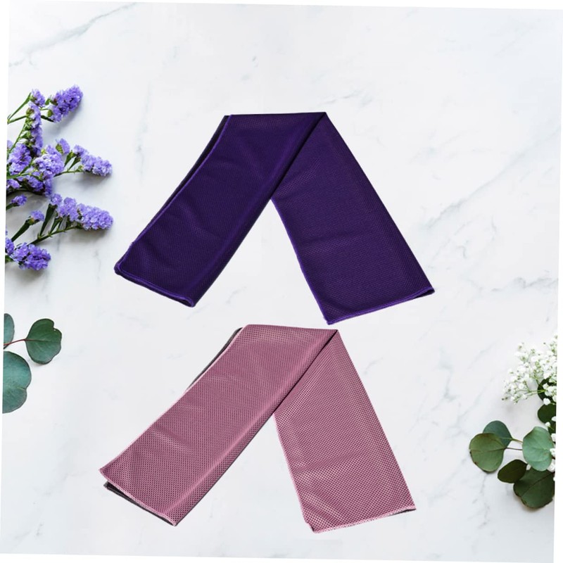 BESPORTBLE 2pcs Microfiber Cooling Towel Quick Dry Fitness Towels for