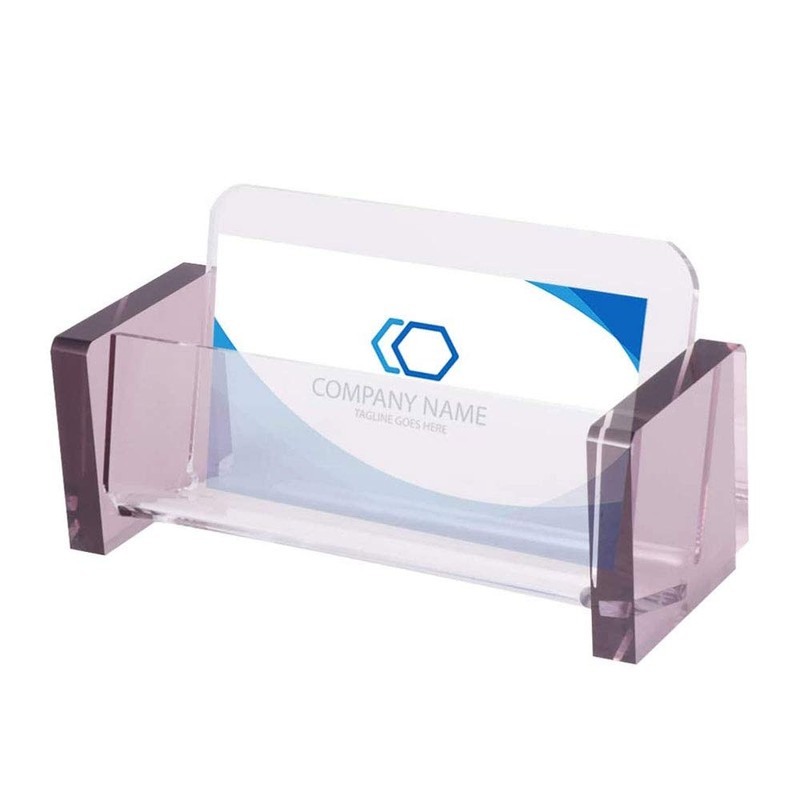 Acrylic Business Card Holder Plastic Desktop Dispenser Display Stand Card