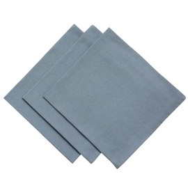 Pack of 3 Textile Napkins 45 cm x 45 cm 100% Cotton in Grey