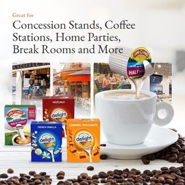Coffee Creamer Singles Variety Pack Packaged by Bools, International Delight Mini Coffee Creamer & Mini Moo's 4 Flavor Assortment (100 Pack) for Home, Office, Coffee, Bar, Gift