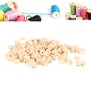 200Pcs Wooden Spools 0.55in 0.51in Unfinished Polished Wood Smoothing Wooden