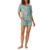 Room Service Womens Pajama Sets, Short Sleeve Stretch Rayon Button