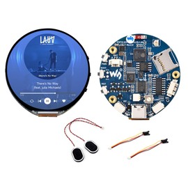 ESP32-S3 1.85inch Round Display Development Board, 360×360 IPS LCD, Dual-Core Processor Up to 240MHz, Audio Codec, Support Offline Speech Recognition and AI Speech Interaction, with 8Ω 2W Speaker