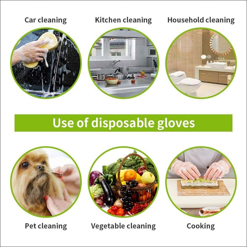 Strong Quality CLEAR Vinyl Powder Free MEDIUM SIZE Gloves |