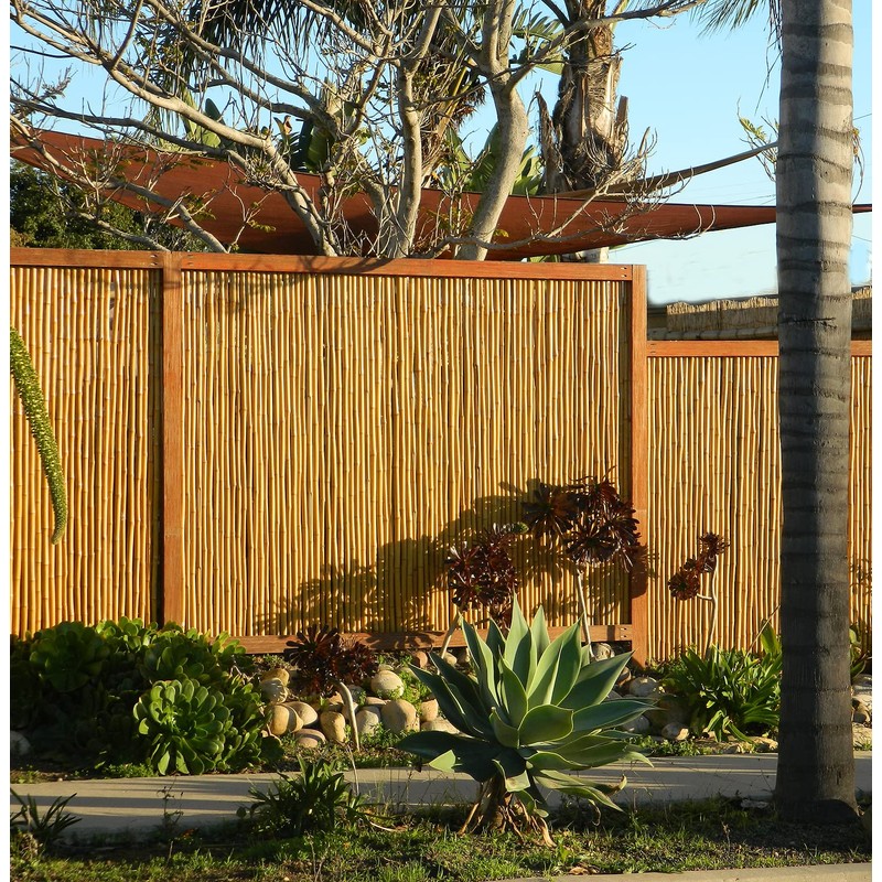 Backyard X-Scapes Natural Bamboo Fencing Decorative Rolled Fence Panel 0.75