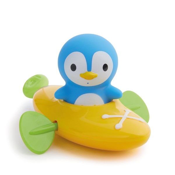 Munchkin - Paddlin Penguin, Aufziehboot mit Pinguin-Spritztier Badespielzeugset
