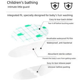 Pack of 100 Ultra Thin Transparent Ear Covers for Showering Waterproof Ear Covers Ear Protection Waterproof Transparent Disposable Ear Stickers Hearing Protection Waterproof for Swimming, Bathing and