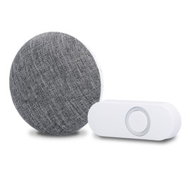 UNITEC WDMP10 MP3 Wireless Doorbell, Play Your Own Melodies, 4 Volume Levels up to 110 dB, Acoustic and Optical Bell Indicator, Forwarding, 130 m Range, LED Display, White