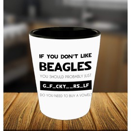 Beagle Dog Gift - Beagle Lover Cup - Funny Shot Glass - Dog Dad Gift - Dog Mom Present - Stocking Stuffer