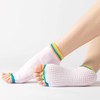 Yoga Pilates Toe Socks Toeless Socks with Grips for Women