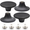 suiwotin 4pcs Dutch Oven Knob, Black Lid Knob Replacement for