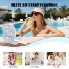 Relavel Mini Makeup Bag with Led Mirror, Small Floral Cosmetic