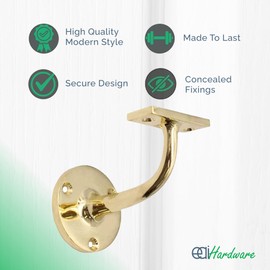 EAI Polished Brass Handrail Brackets - Pack of 2