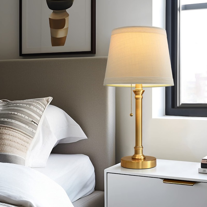 Oneach Modern Gold Brass Table Lamp Set of 2 for
