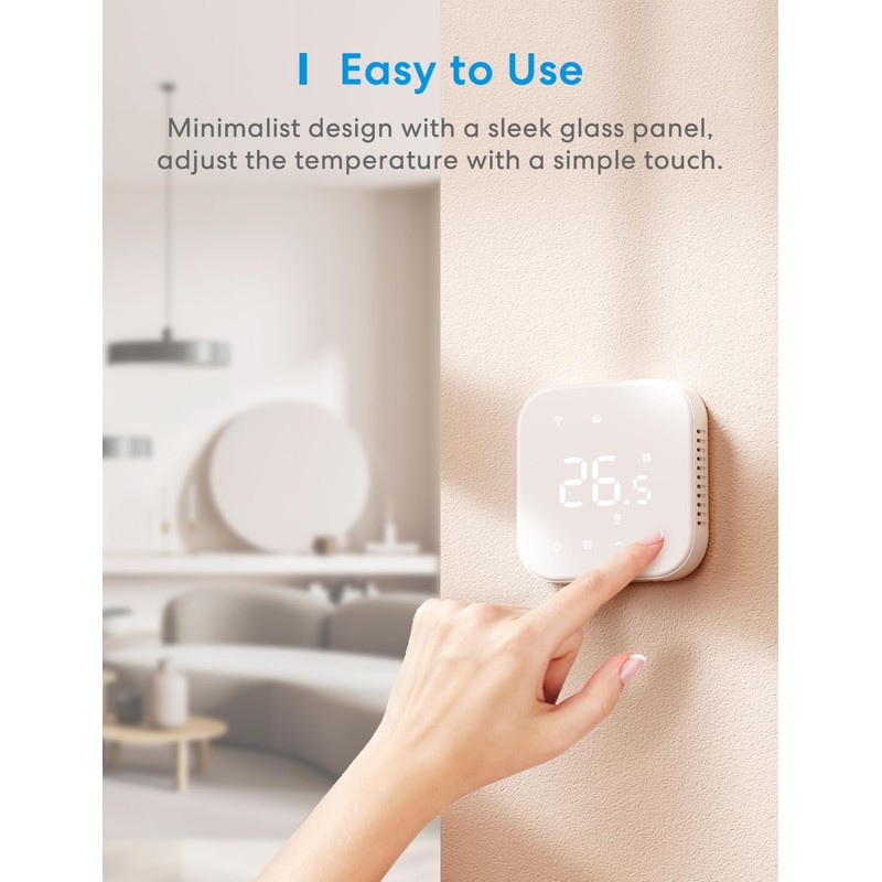 Meross Smart Thermostat for Electric Underfloor Heating, WiFi Room Thermostat