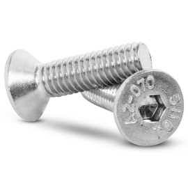 Topnorm24 - Countersunk Screws M5 x 20 mm - Pack of 50 with Hexagon Socket Stainless Steel DIN 7991 V2A A2 VA Screws Metric Full Thread for Nuts and Washers (M5 x 20 (Pack of 50)
