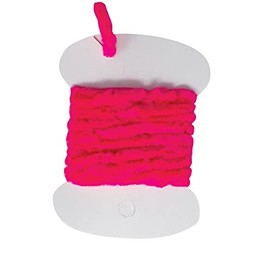 Angler Rayon Chenille Fly Tying Materials - Fly Tying Thread for Tying Flies - Fly Fishing Accessories for Fly Fishing Kit - Many Colors - (2 Yards) (FLR Pink, Medium)