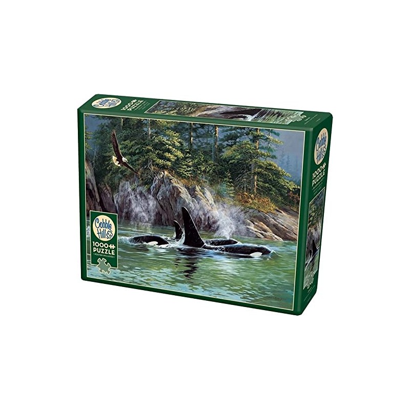 Cobble Hill 1000 Piece Puzzle - Orcas - Sample Poster
