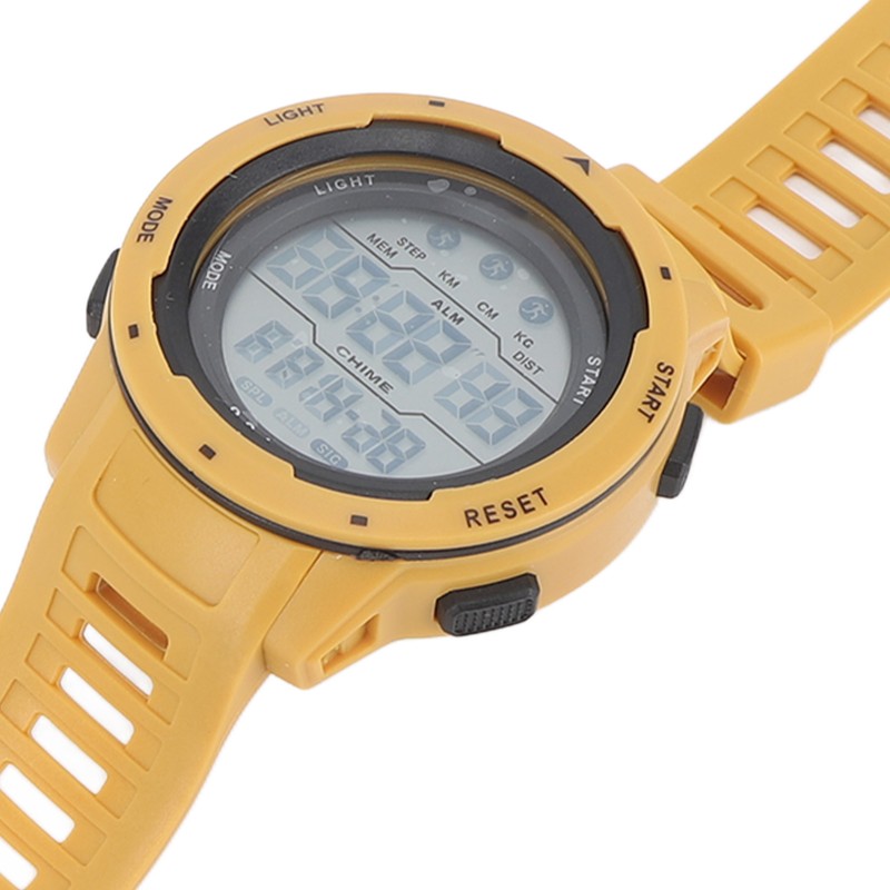 Men Sport Digital Chronograph Rubber Strap Watch Waterproof Outdoor Sporty