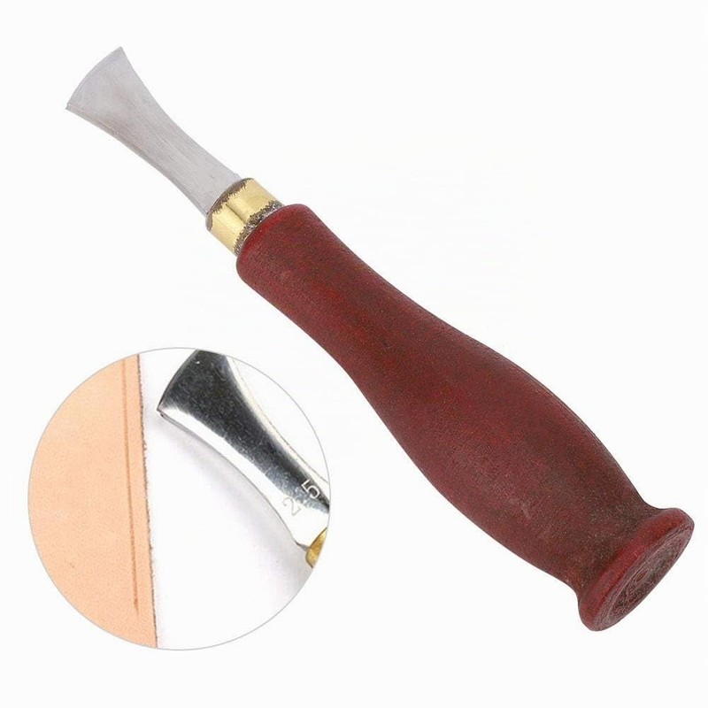 MAGT Leather Edge Creaser, 2.5 mm, Stainless Steel Blade, Wooden