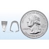 PISilver Genuine 925 Sterling Silver Pinch Bail Charm Pendant Clasp