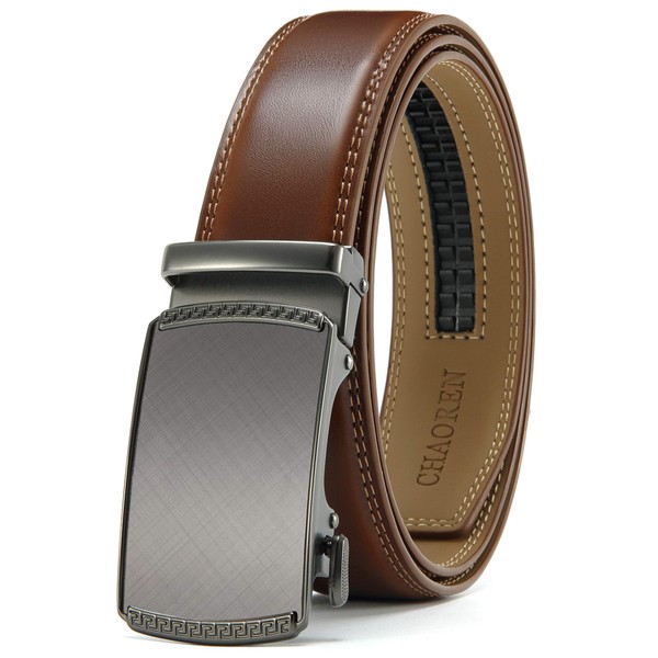 CHAOREN Men's Belt - Automatic Leather Belt without Holes for