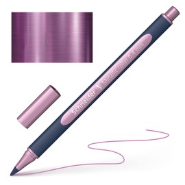 Schneider ML05001121 Metallic Rollerball Pens (Line Width 0.4 mm, Highly Metallic Ink, Quick-Drying, Housing Made of 88% Bio-Based Plastic) Pack of 10 in Metallic Rose