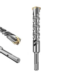 HUHAO SDS Plus Rotary Hammer Drill Bit 5/8Inch x 8.26Inch,Masonry Drill Bits,Carbide Cross Tipped SDS Drill Bit Set,Double Thread Carbide Rotary Hammer Drill Bit for Concrete,Brick,Stone,Masonry