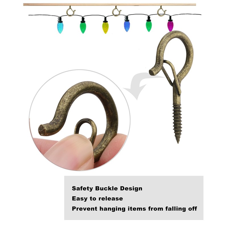 PlusRoc 20 Pack Q-Hanger String Light Hooks for Haning Lights