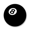 Magic Eight Ball Vinyl Sticker - Car Phone Helmet -