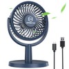Mini Desk Fan, USB Powered Desktop Fan with 4 Speeds,