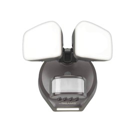 Beams Wired Floodlight - 2-Head Outdoor Motion Sensing LED Security Light, 2900 lumens with Cascading Wall Wash, 1-Pack, Bronze